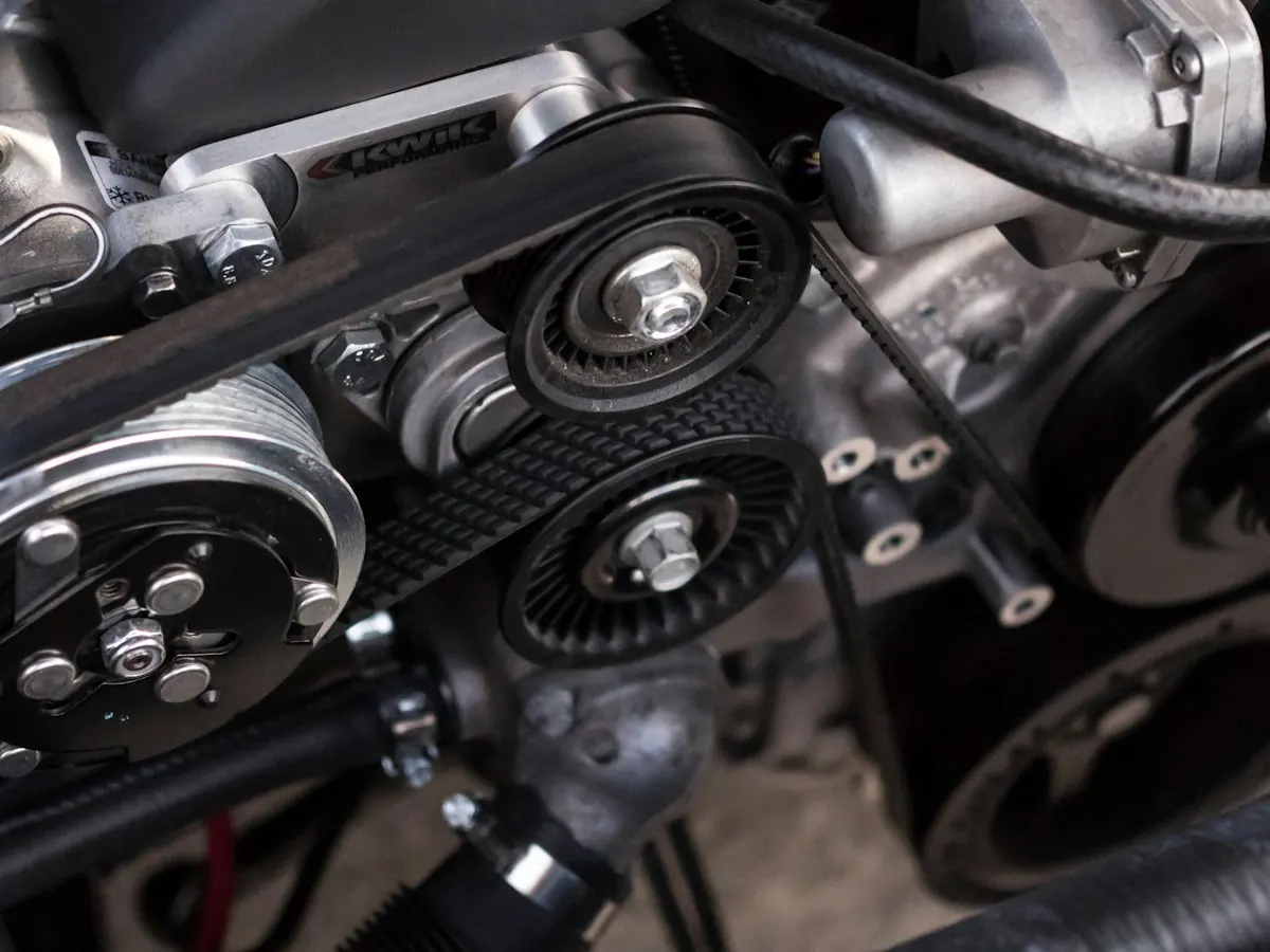 Motor de un vehículo durante un peritaje de identificación vehicular